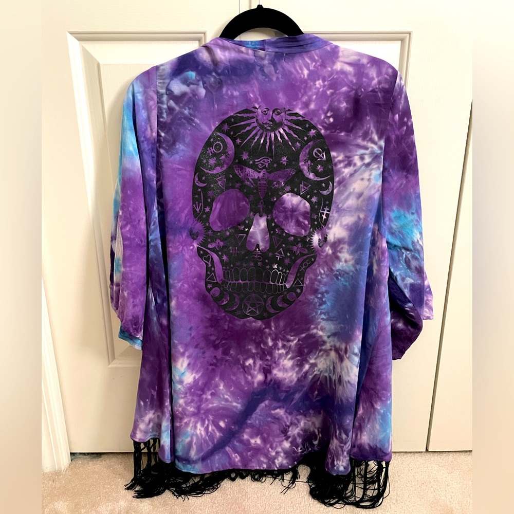 Tie-Dye Kimono-Inspired Jacket